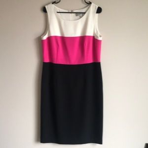 Kasper pink and black dress
